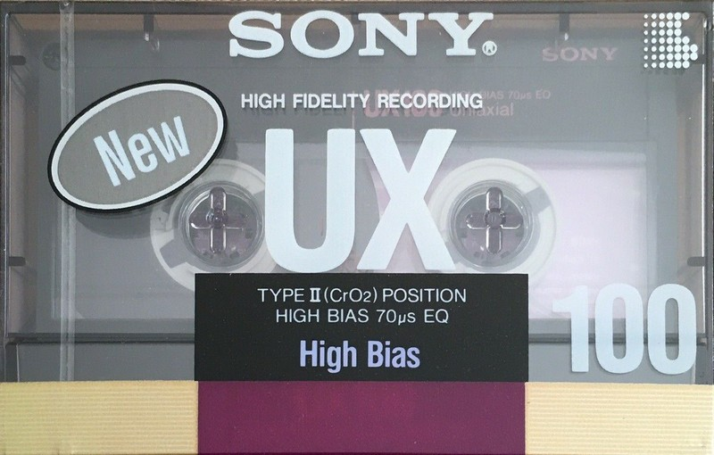 Compact Cassette Sony UX 100 Type II Chrome 1988 USA