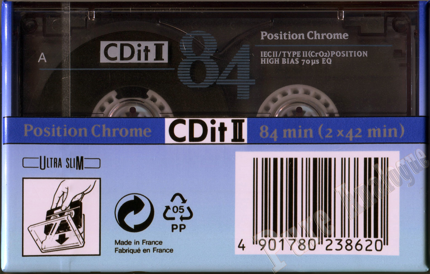 Compact Cassette Sony CDit II 84 Type II Chrome 1994 Europe