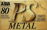 Compact Cassette AXIA PS-Metal 80 "PSM C 80" Type IV Metal 1992 Japan