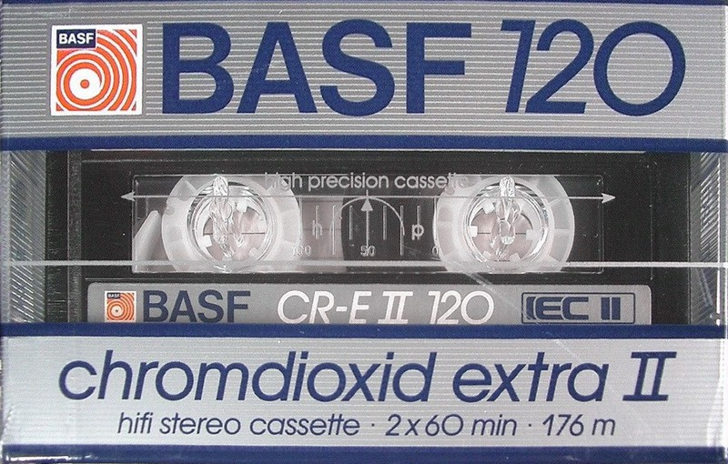Compact Cassette BASF Chromdioxid Extra II 120 "CR-E II" Type II Chrome 1985 Europe