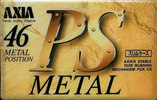 Compact Cassette AXIA PS-Metal 46 "PSM C 46" Type IV Metal 1992 Japan