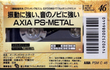 Compact Cassette AXIA PS-Metal 46 "PSM C 46" Type IV Metal 1992 Japan