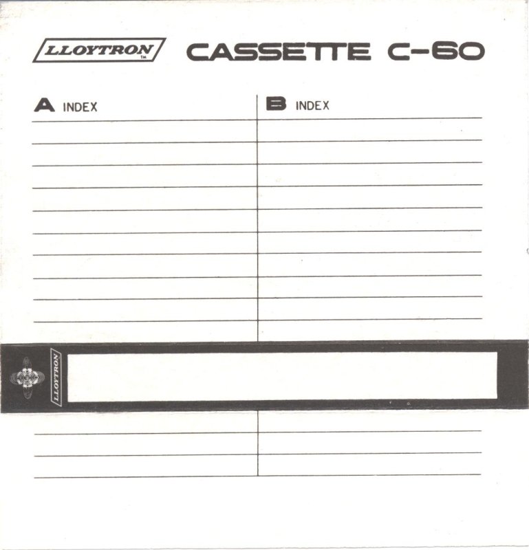 Compact Cassette Lloytron 60 "MS 400" Type I Normal 1984 Hong Kong