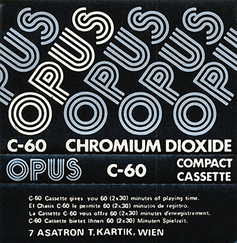 Compact Cassette Opus 60 Type II Chrome Europe