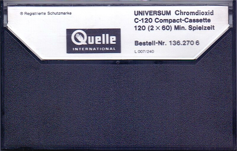 Compact Cassette Universum 120 Type II Chrome 1977 Europe
