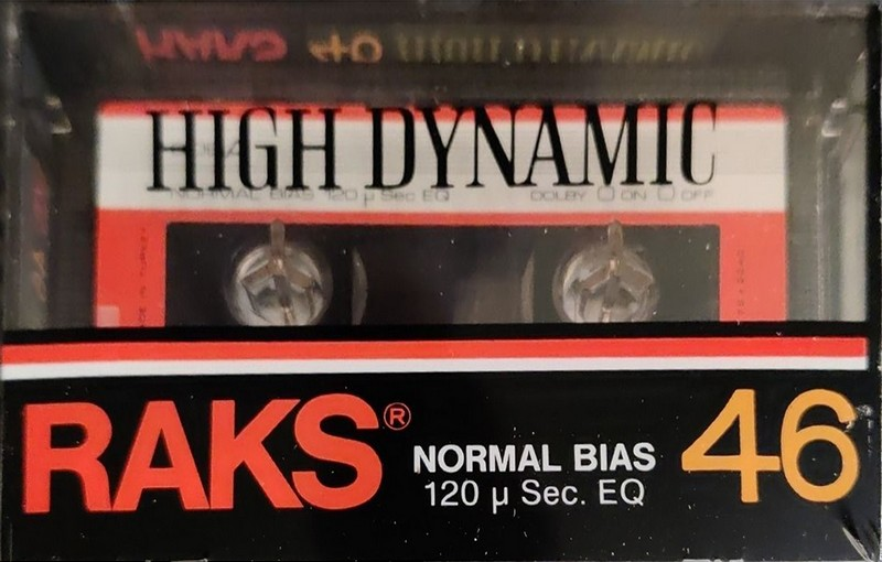 Compact Cassette RAKS High Dynamic 46 Type I Normal 1979 Europe