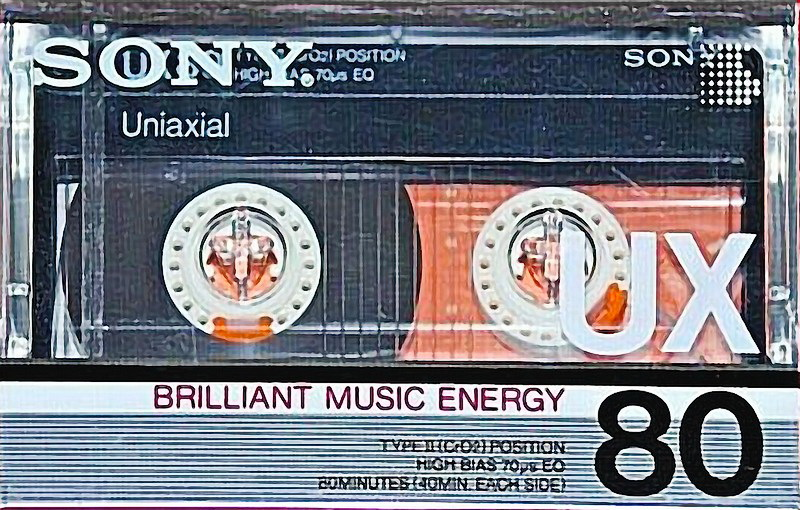 Compact Cassette Sony UX 80 Type II Chrome 1986 Japan