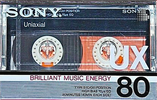 Compact Cassette Sony UX 80 Type II Chrome 1986 Japan