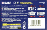 Compact Cassette BASF CE II Chrome Extra 60 Type II Chrome 1995 Europe
