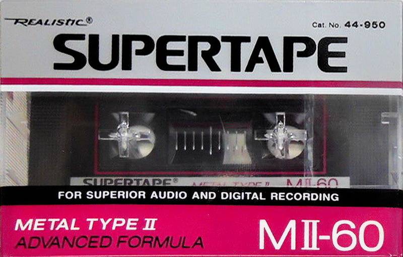 Compact Cassette SUPERTAPE MII 60 Type II Chrome 1988 USA