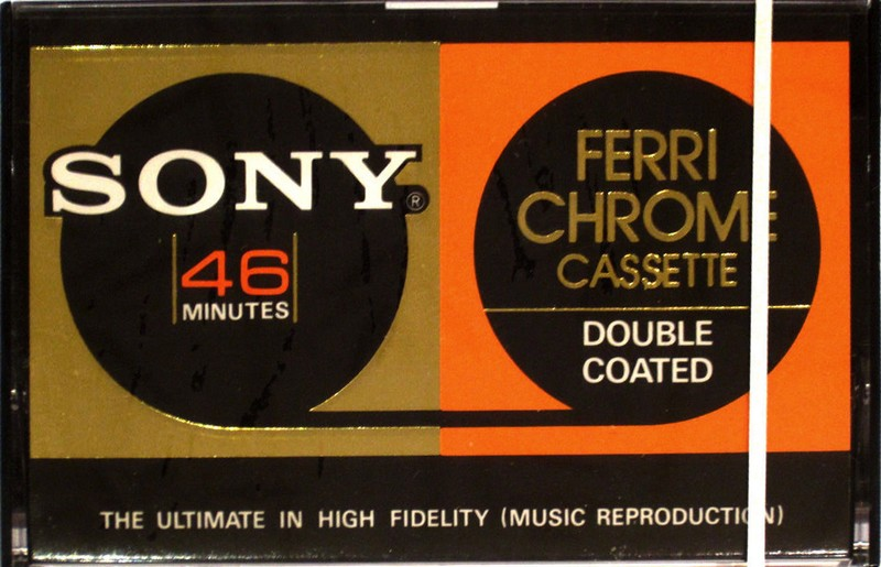 Compact Cassette Sony 46 "C-46FeCr" Type III Ferro Chrome 1976 USA