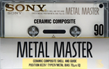 Compact Cassette Sony Metal Master 90 Type IV Metal 1990 Europe