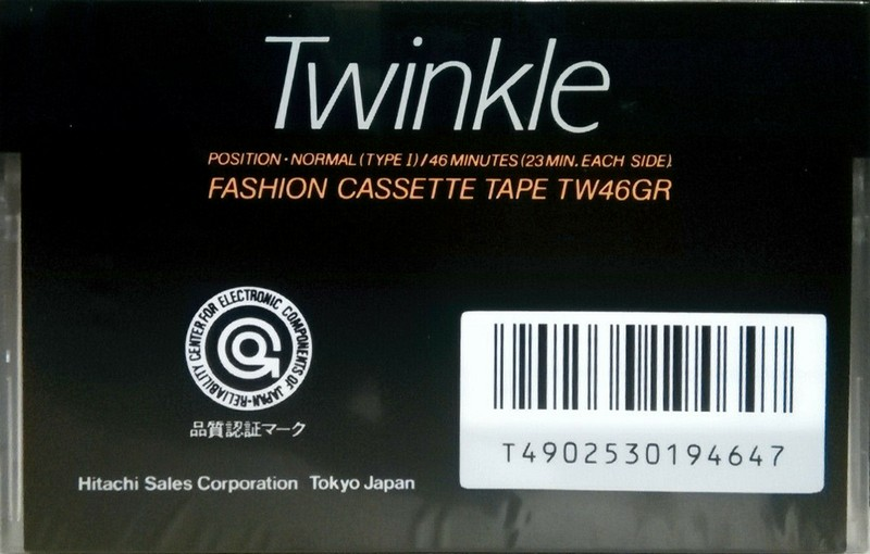 Compact Cassette Hitachi Twinkle 46 "TW46GR" Type I Normal 1985 Japan