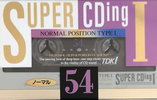 Compact Cassette TDK Super CDing 1 54 "SCD1-54A" Type I Normal 1993 Japan