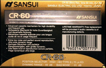 Compact Cassette Sansui CR 60 Type II Chrome 1995 Europe