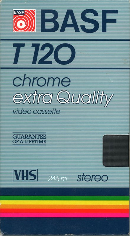 VHS, Video Home System BASF Extra Quality 120 Type II Chrome 1985 North America