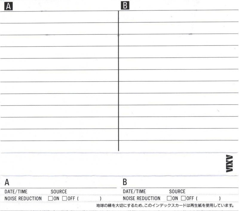 Compact Cassette AXIA J`z 1 80 "JZ1B 80" Type I Normal 1993 Japan