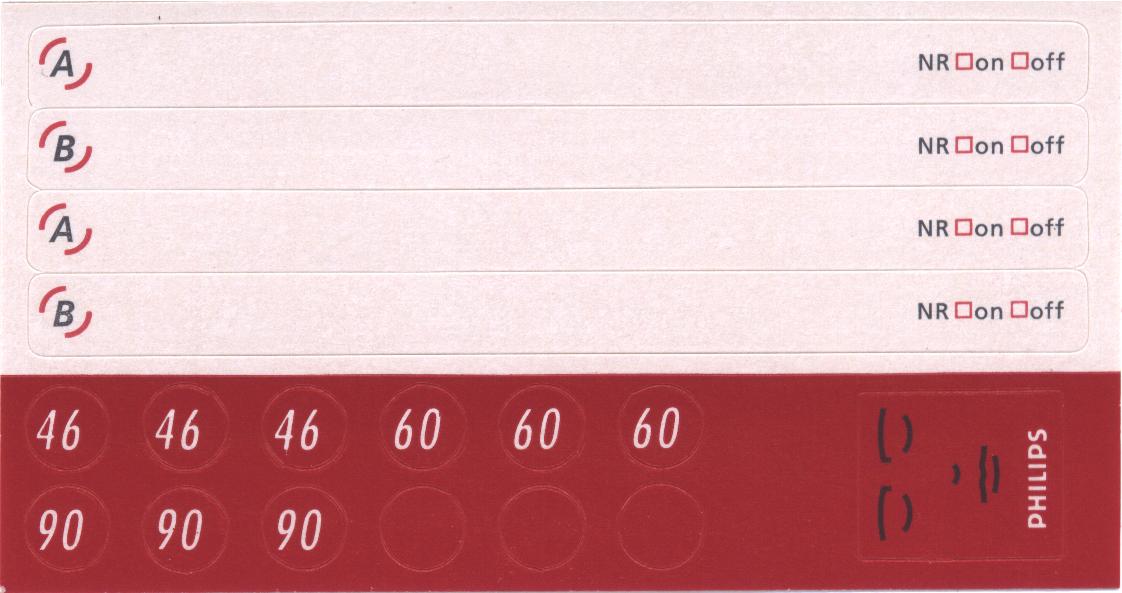 Compact Cassette Philips FS 46 Type I Normal 1990 Europe