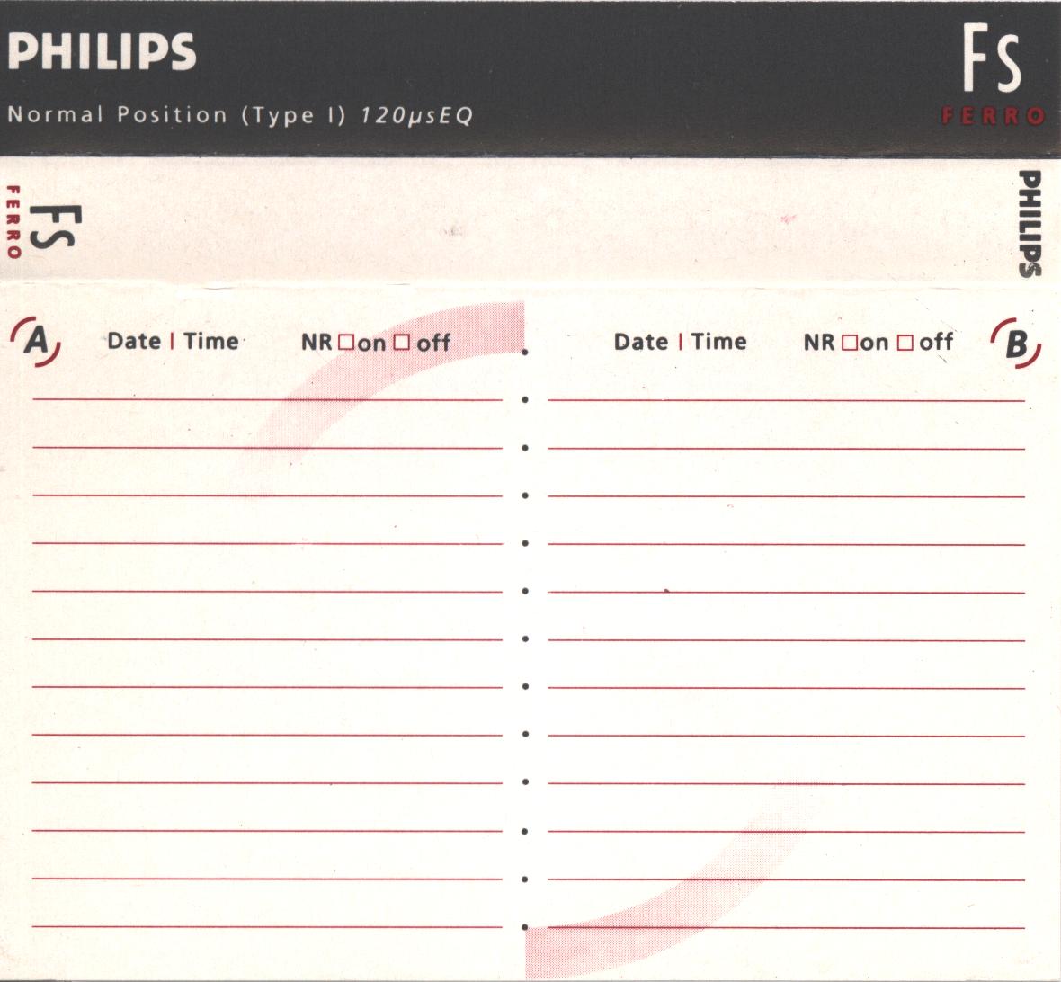 Compact Cassette Philips FS 46 Type I Normal 1990 Europe