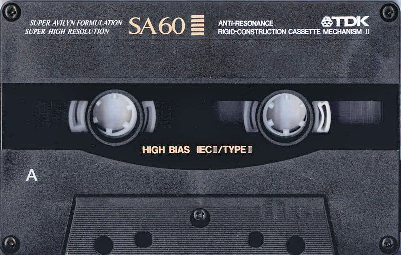 Compact Cassette TDK SA 60 Type II Chrome 1992 North America