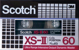 Compact Cassette Scotch XS II 60 "JV 3640-0048-7" Type II Chrome 1982 Japan