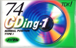 Compact Cassette TDK CDing 1 74 "CD1-74G" Type I Normal 1996 Japan