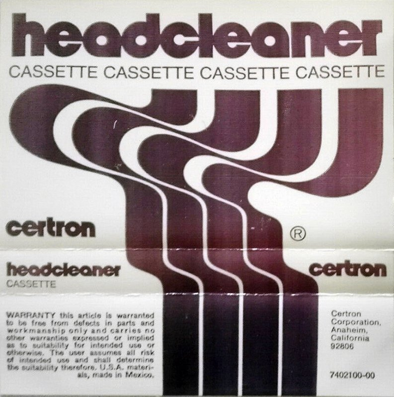 Compact Cassette Certron Cleaning Cassette 1978 Mexico
