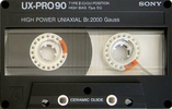 Compact Cassette Sony UX-Pro 90 Type II Chrome 1986 USA