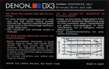 Compact Cassette Denon DX3 60 "DX3/60H" Type I Normal 1985 Europe, North America