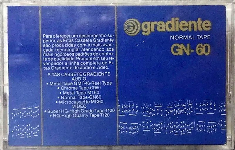 Compact Cassette Gradiente 60 "GN" Type I Normal Latin America