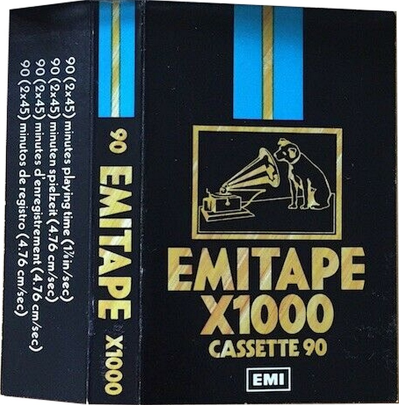 Compact Cassette EMITAPE X1000 90 Type I Normal 1974 Europe