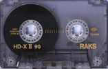 Compact Cassette RAKS HD-XII 90 Type II Chrome 1989 Europe