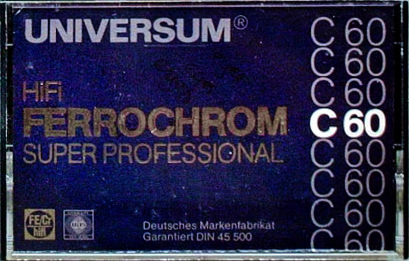 Compact Cassette Universum 60 Type III Ferro Chrome 1979 Europe