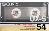 Compact Cassette Sony UX-S 54 Type II Chrome 1986 Japan