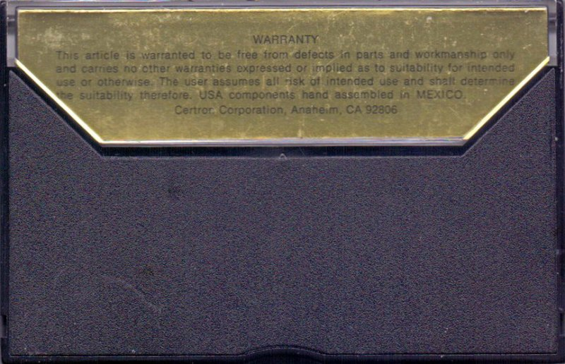 Compact Cassette Certron 60 Type I Normal Mexico