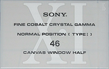 Compact Cassette Sony XI 46 Type I Normal 1991 Japan