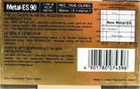 Compact Cassette Sony Metal-ES 90 Type IV Metal 1988 Europe