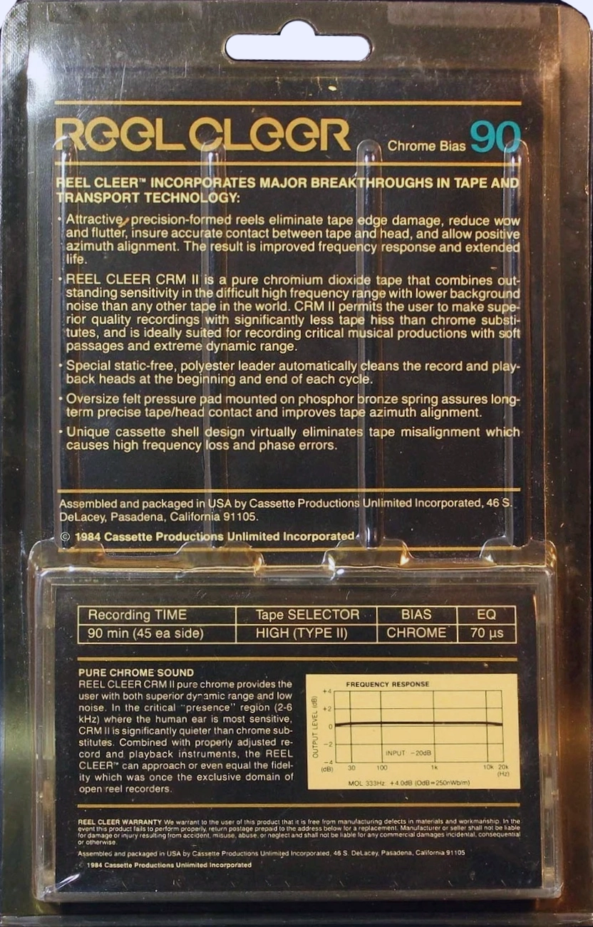Blister Reel Cleer CRM II 90 Type II Chrome 1984 USA