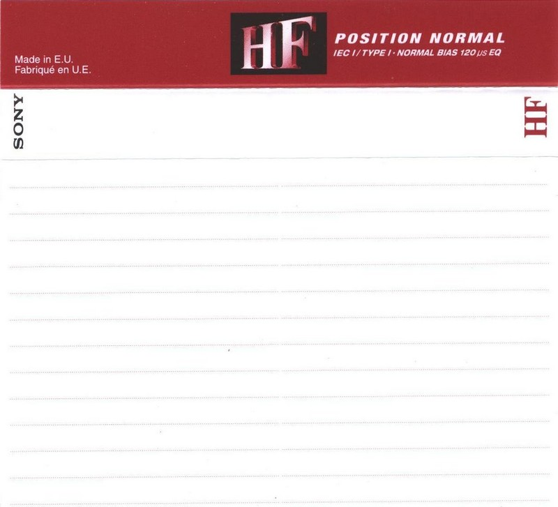 Compact Cassette Sony HF 70 Type I Normal 2000 Europe
