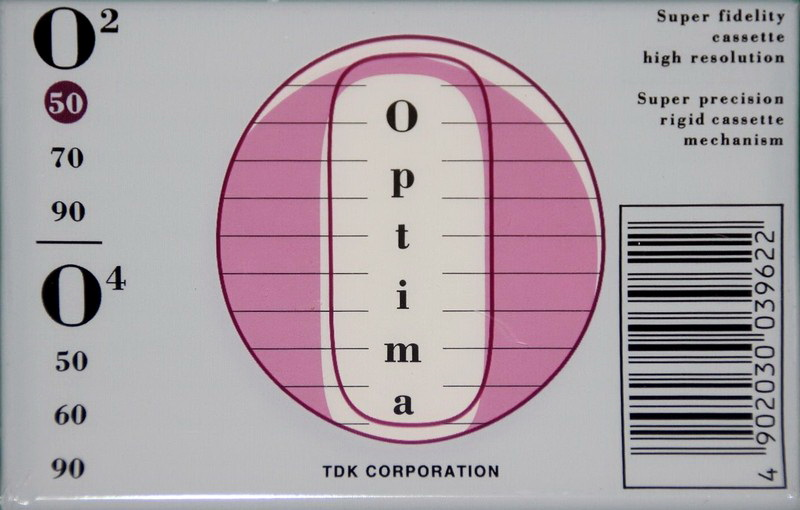 Compact Cassette TDK Optima 50 "O2" Type II Chrome 1997 Europe
