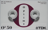 Compact Cassette TDK Optima 50 "O2" Type II Chrome 1997 Europe