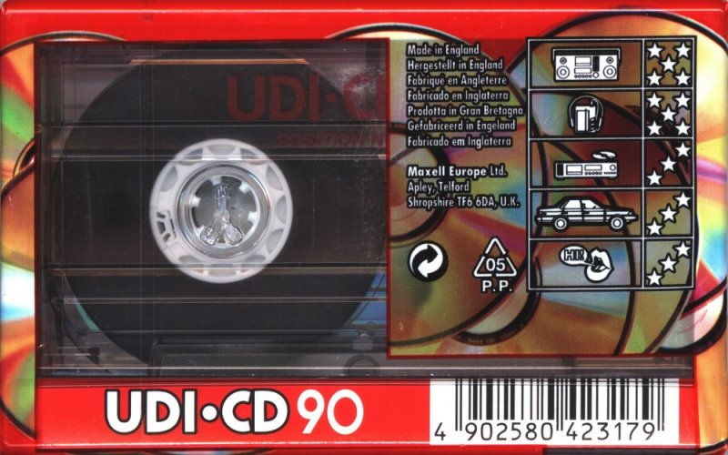 Compact Cassette Maxell UDI-CD 90 Type I Normal 1998 Europe