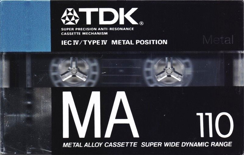 Compact Cassette TDK MA 110 Type IV Metal 1988 Australia, Europe