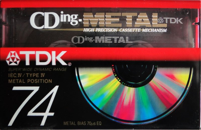 Compact Cassette TDK CDing Metal 74 "CDING4-74EB" Type IV Metal 1997 Europe