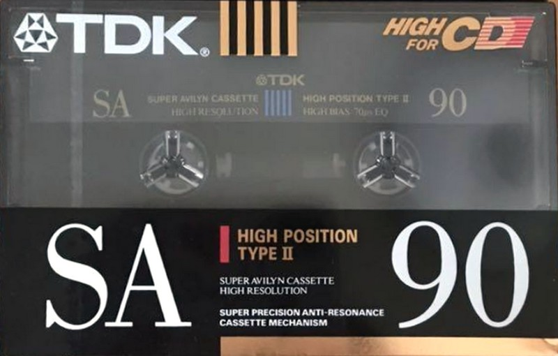 Compact Cassette TDK SA 90 "SA-90M" Type II Chrome 1990 Japan