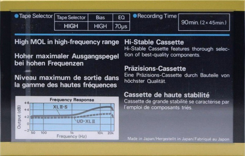Compact Cassette Maxell XLII-S 90 Type II Chrome 1980 Europe