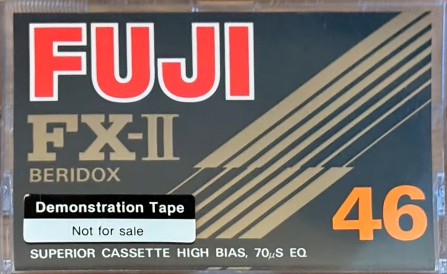 Compact Cassette Fuji FX-II 46 "Demonstration Tape" Type II Chrome 1977 Europe, North America