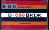 Compact Cassette KDK D 60 Type I Normal 1977 Worldwide