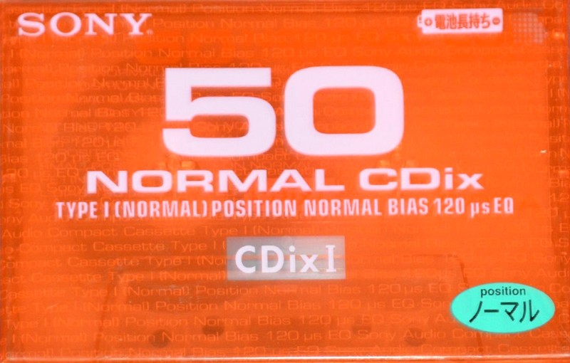 Compact Cassette Sony CDix I 50 "C-50CDX1E" Type I Normal 1997 Japan
