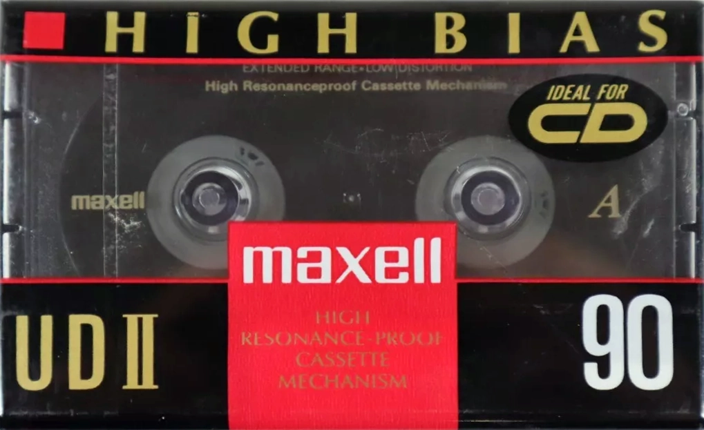 Compact Cassette Maxell UDII / UD2 90 Type II Chrome 1992 USA